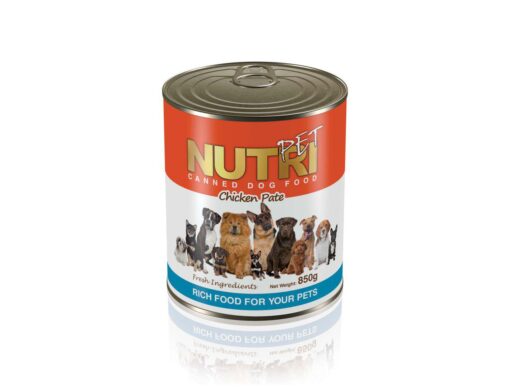 NutriPet Canned Dog Food Chicken Pate 850 gr
