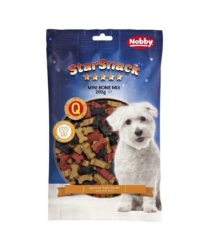 تشویقی استار اسنک سگ، طرح استخوان کوچک، میکس، 200 گرمی، نوبی-1