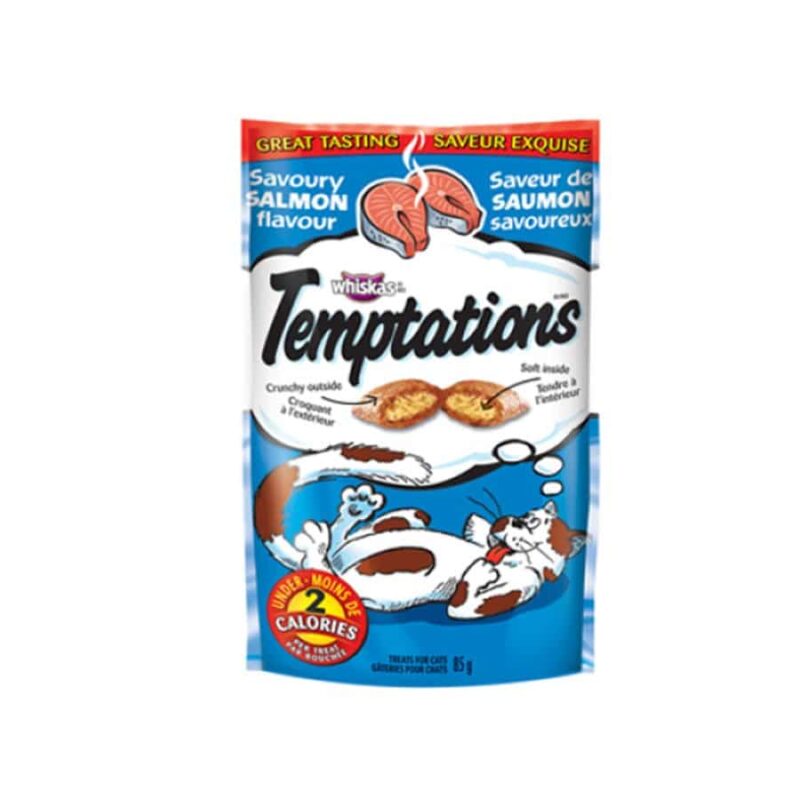 SinaVet Whiskas Temptations Treats for Cats Savoury Salmon Flavour