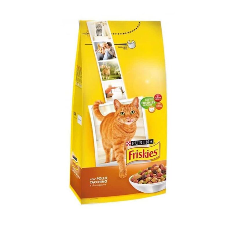 Sinavet Friskies Cat Dry Food Adult Chicken Turkey and Olives Croquettes