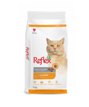 غذای خشک مخصوص گربه بالغ، حاوی گوشت مرغ، 15 کیلوگرمی، رفلکس