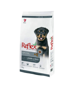 غذای خشک مخصوص توله سگ، حاوی گوشت بره و برنج، 15 کیلوگرمی، رفلکس