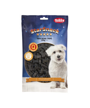 تشویقی مخصوص سگ، طرح استخوان کوچک، با طعم سیرابی، 200 گرمی، برند نوبی