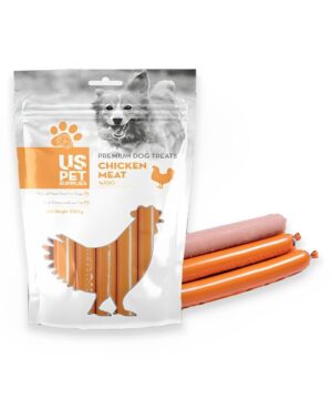 تشویقی سگ، سوسیس مرغ، 100 گرمی، یو اس پت