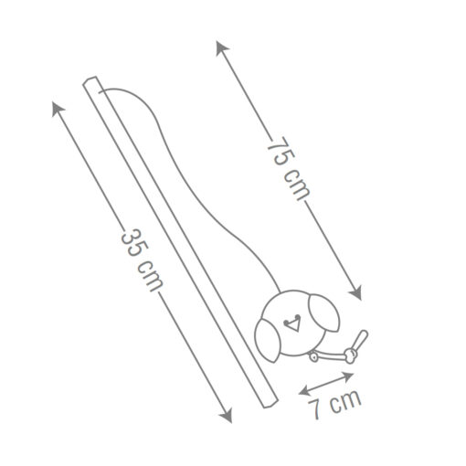 چوب بازی با عروسک دست ساز، مخصوص گربه، نیناپت، سایز