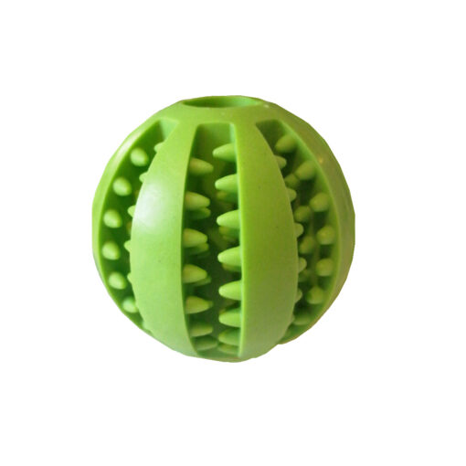 توپ بازی سیلیکونی، مخصوص سگ، سفت و دندانه دار، سبز