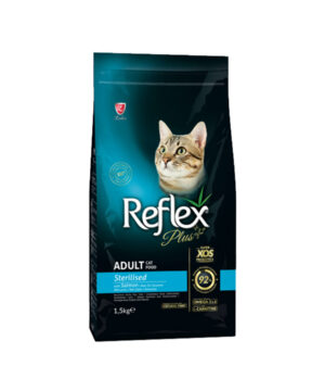 غذای مخصوص گربه بالغ، عقیم، طعم سالمون، 1.5 کیلوگرمی، رفلکس پلاس