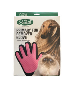 دستکش ماساژ و مو جمع کن، مخصوص سگ و گربه، سویل پت، صورتی