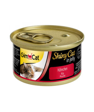 کنسرو مخصوص گربه، مرغ در ژله، شاینی کت، 70 گرمی، جیم کت