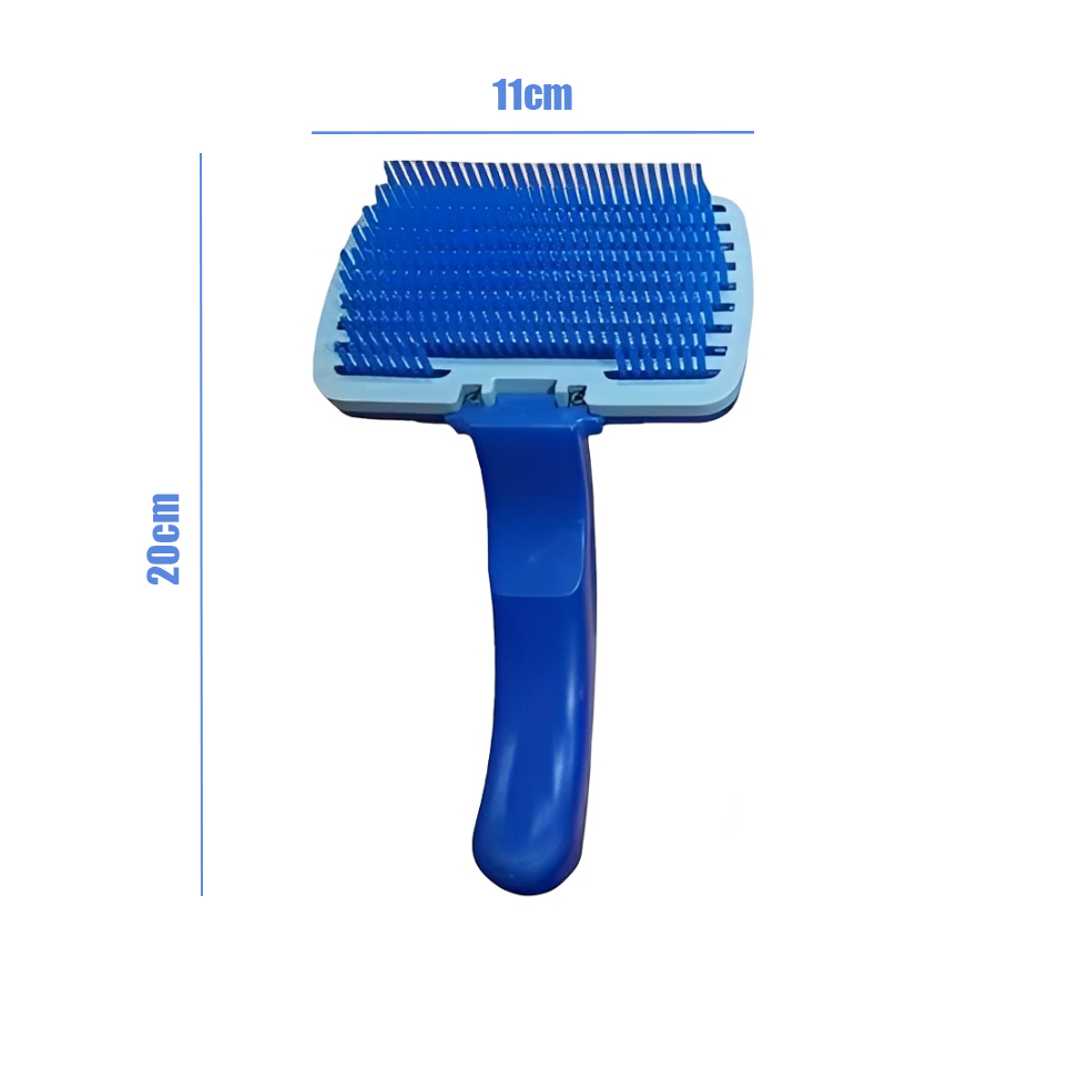برس جمع کننده مو، پلاستیکی، تخلیه دار، مخصوص سگ و گربه، بزرگ-1