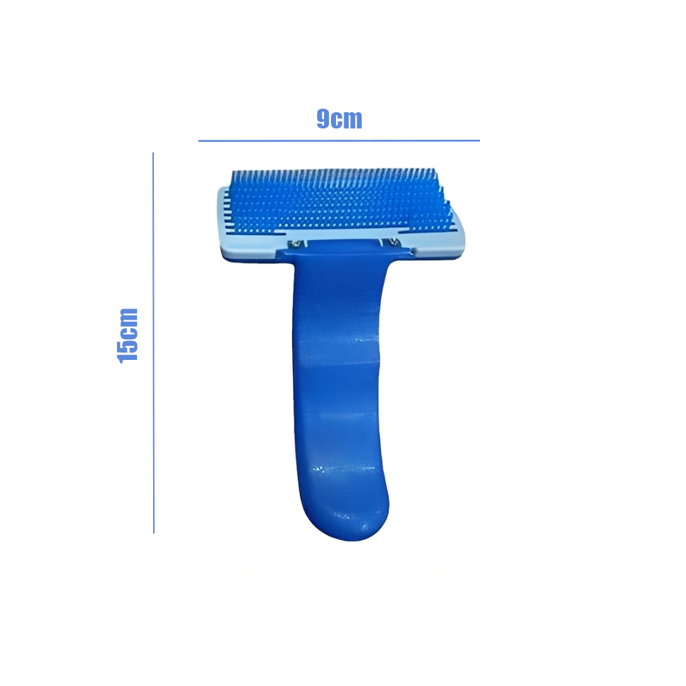 برس جمع کننده مو، پلاستیکی، تخلیه دار، مخصوص سگ و گربه، کوچک-1