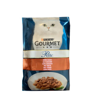 پوچ گربه، طعم اردک، مدل پرل، 85 گرمی، گورمه