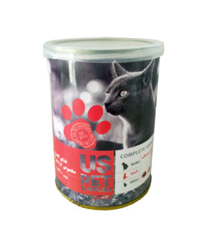 کنسرو گربه، حاوی مرغ، کدو تنبل و سنبل الطیب، 430 گرمی، یو اس پت