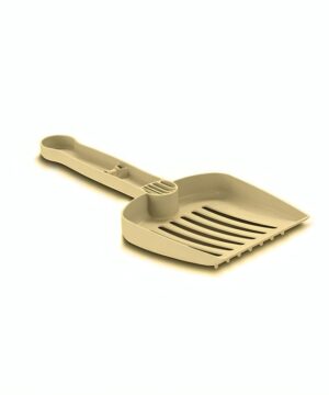 بیلچه مخصوص نظافت خاک گربه، مدل مشا، هپی پت، بژ