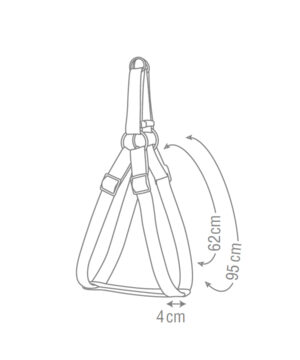 قلاده کتفی سگ، دولایه، همراه با لید، سایز 4، نیناپت، طرح شماتیک