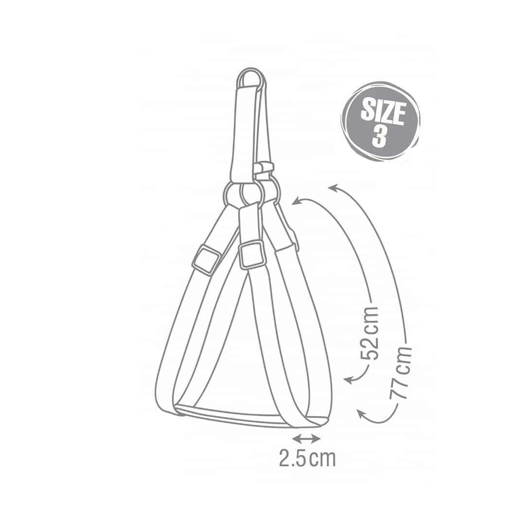 قلاده کتفی سگ، دولایه، همراه با لید، سایز 3، نیناپت، طرح شماتیک