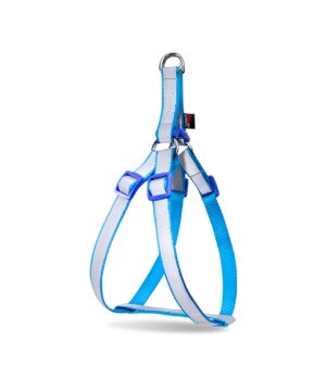 قلاده کتفی شبرنگ سگ، بدون لید، سایز 2، نیناپت، آبی