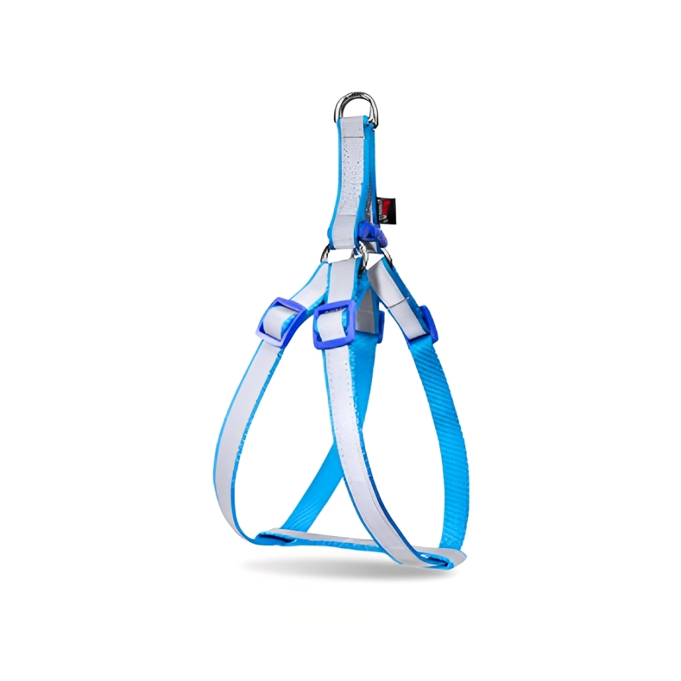 قلاده کتفی شبرنگ سگ، بدون لید، سایز 2، نیناپت، آبی