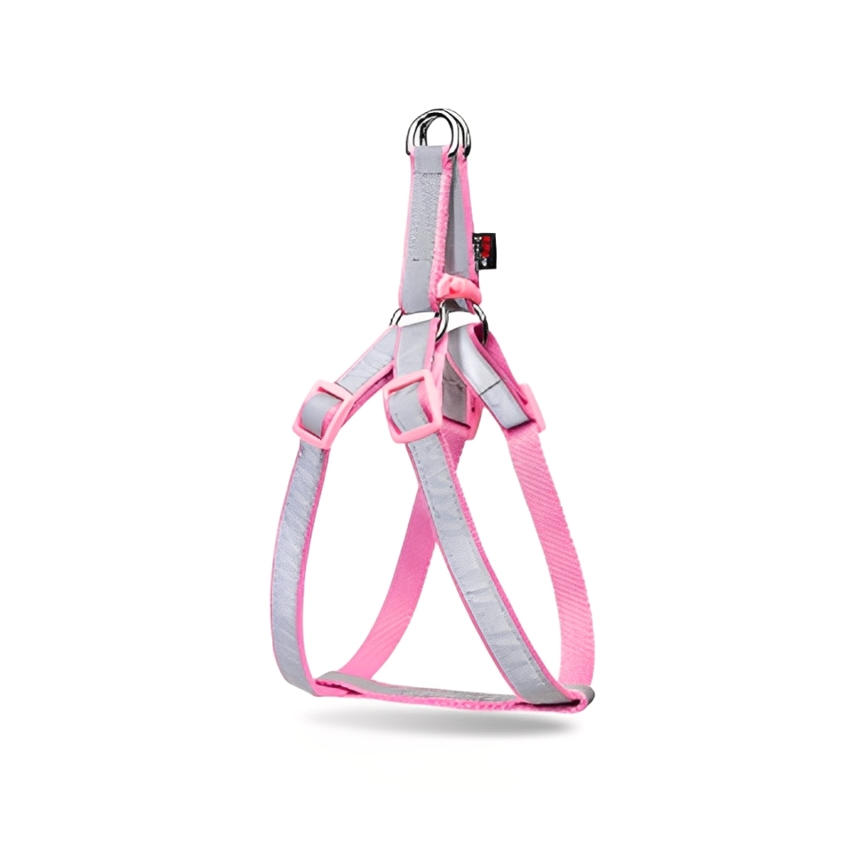 قلاده کتفی شبرنگ سگ، بدون لید، سایز 2، نیناپت، صورتی