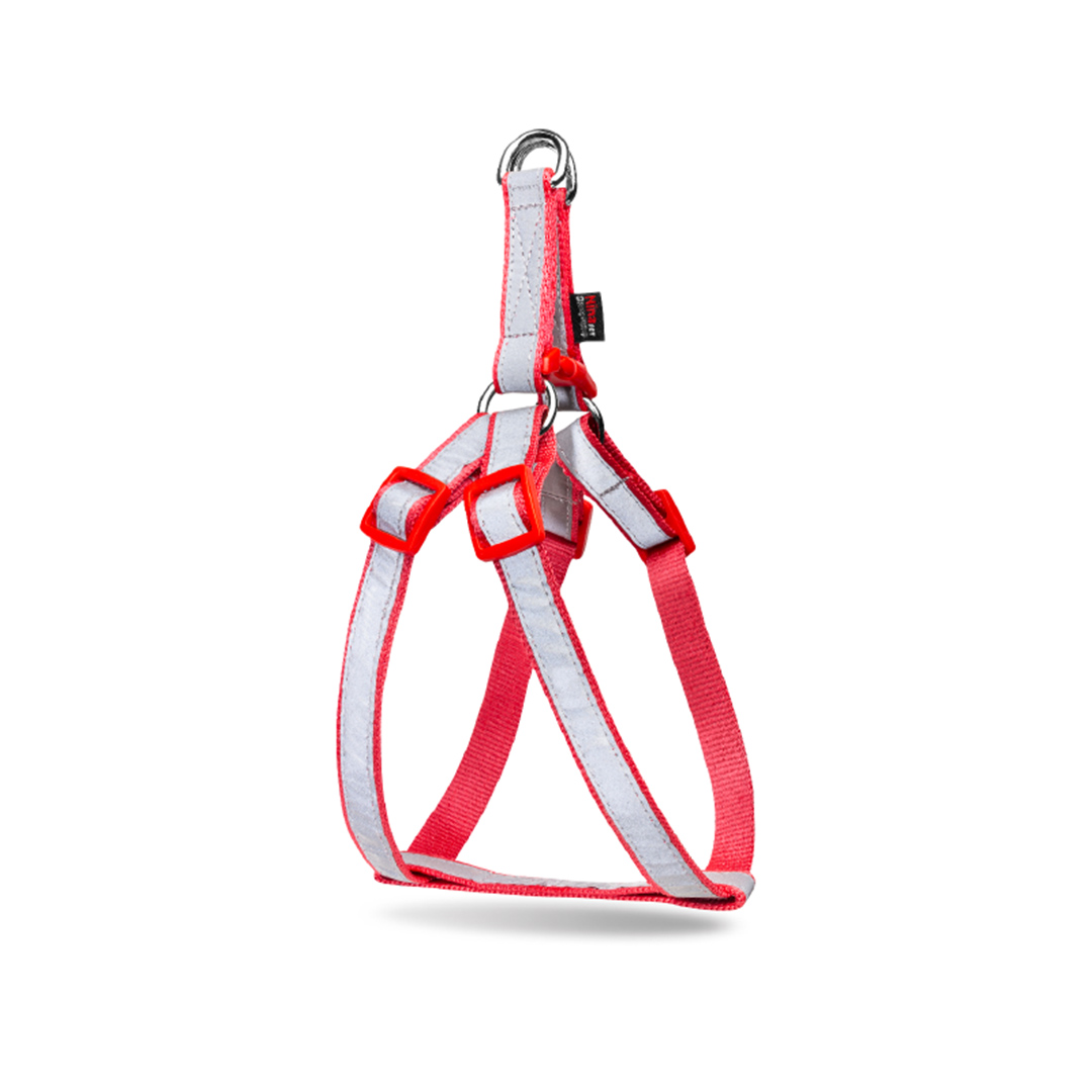 قلاده کتفی شبرنگ سگ، بدون لید، سایز 2، نیناپت، قرمز