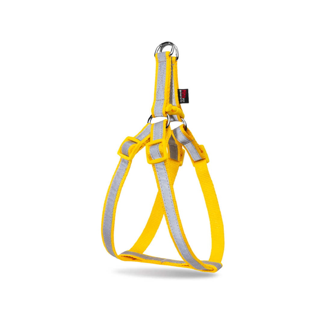 قلاده کتفی شبرنگ سگ، بدون لید، سایز 2، نیناپت، زرد