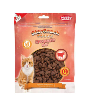 تشویقی استار اسنک گربه، مدل کروکت، 125 گرمی، نوبی، گوشت گاو