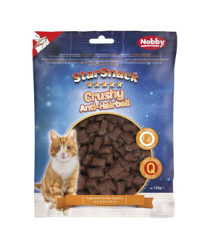 تشویقی استار اسنک گربه، کروشی، ضد گلوله مویی، 125گرمی، نوبی-1