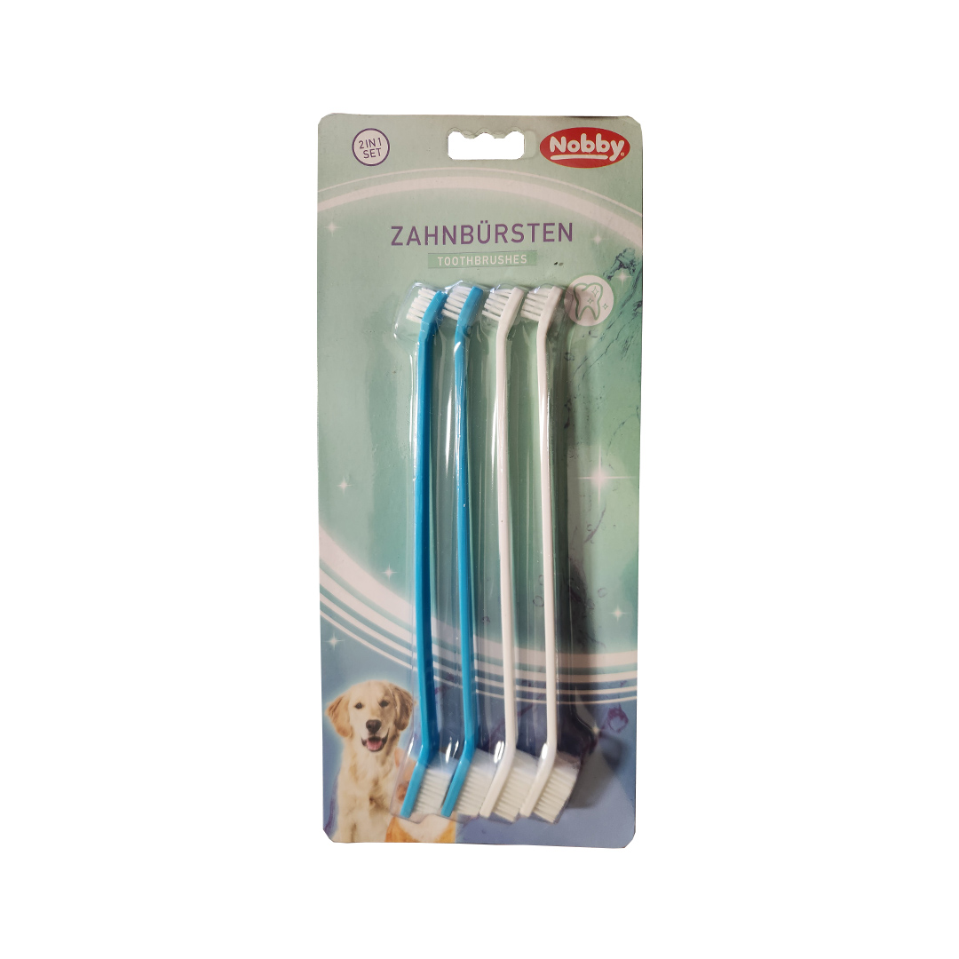پک مسواک دو طرفه سگ و گربه، 4 عددی، نوبی-1