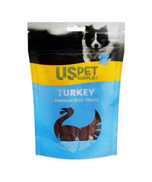 تشویقی سگ، مانچی روهاید با دورپیچ بوقلمون، 100 گرمی، یو اس پت