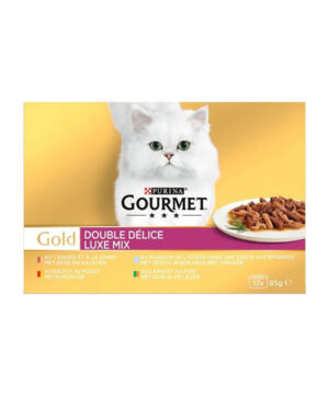 پک کنسرو گربه، دبل دیلایت، لوکس میکس، 12 عددی، گرمه گلد-2