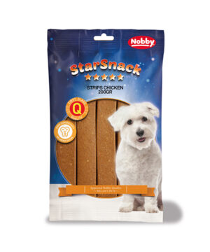 تشویقی استار اسنک سگ، استریپ مرغ، 200 گرمی، نوبی