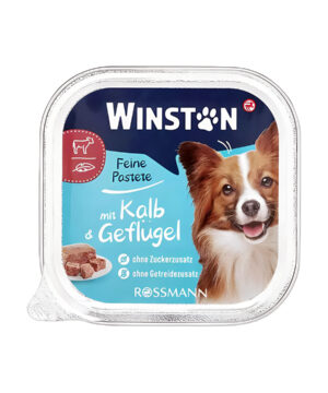 غذای کاسه ای سگ، گوشت گوساله و مرغ، پاته، 150 گرمی، وینستون