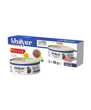 پک کنسرو نچرال گربه، ماهی تن، 90 گرمی، 3 عددی، شایر-1
